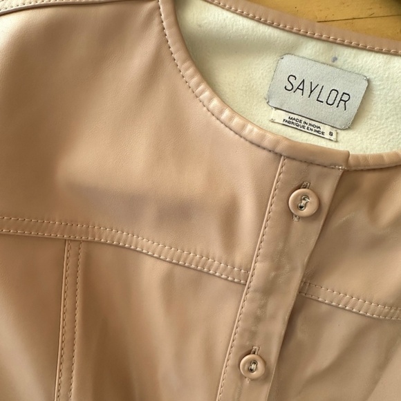 SAYLOR Gilda rose quartz faux leather romper, S. G948 - Picture 4 of 6